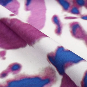 White And Mauve Abstract Pattern Digital Printed Fabric