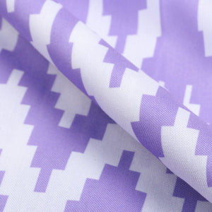 Lavender And White Ethnic Pattern Digital Print Rayon Fabric