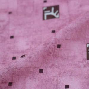 Pink And Dark Pink Small Checks Pattern Digital Print Rayon Fabric.