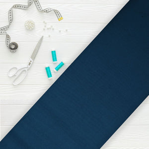 Blue Plain Dyed Rayon Fabric