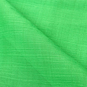 Parrot Green Plain Dyed Shimmer Chiffon Fabric