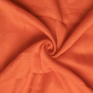 Orange Plain Dyed Shimmer Chiffon Fabric