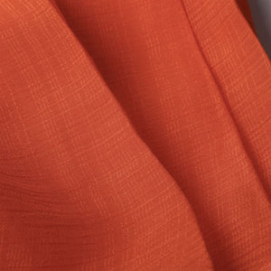 Orange Plain Dyed Shimmer Chiffon Fabric