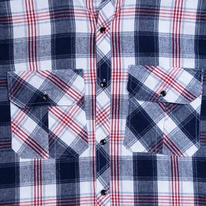 Men's Blue And Red Checks Pattern Cotton Shirt