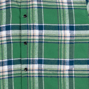 Men's Green And Blue Checks Pattern Cotton Shirt