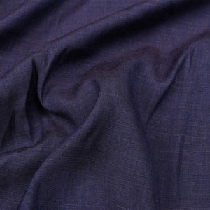 Dark Blue Plain Dyed Cotton Slub Fabric