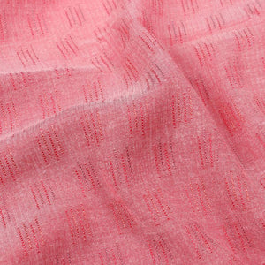 Light Pink Plain Dyed Jacquard Cotton Fabric