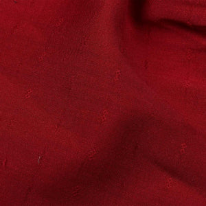 Maroon Plain  Dyed Dobby Chinon Silk Fabric