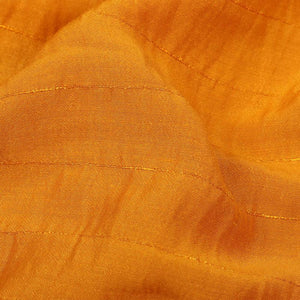 Mustard Yellow Stripes Pattern Dyed  Chinon Silk Fabric