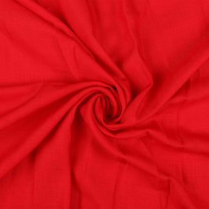Bright Red Plain Dyed Rayon Fabric