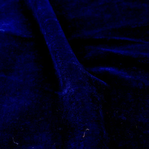 Premium Blue Plain Dyed Velvet Fabric