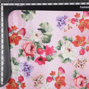 Multi Color Floral Pattern Digital Print Chinon Chiffon Fabric