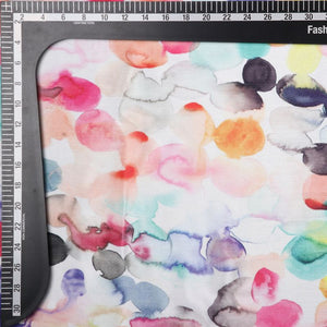 Multi Color Holi Pattern Digital Print Chinon Chiffon Fabric
