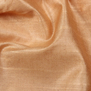 Sepia Yellow Plain Dyed Chanderi Slub Fabric