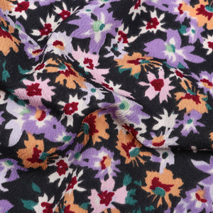 Multi Color Calico Pattern Screen Print Crepe Fabric