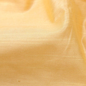 Light Yellow Plain Dyed Chanderi Slub Fabric