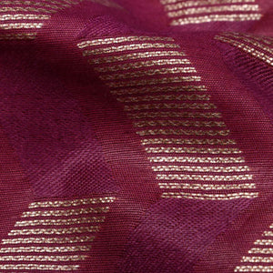 Purple Chevron Pattern Dyed Jacquard Chanderi Fabric