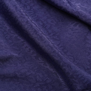 Blue Animal Pattern Dyed Jacquard Crepe Fabric