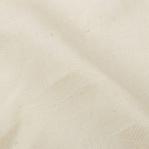 Off White Leaf Pattern Cotton Schiffli Fabric