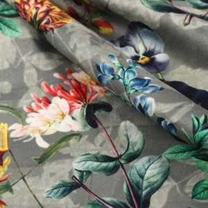 Multi Color Floral Pattern Digital Print Crepe Satin Fabric