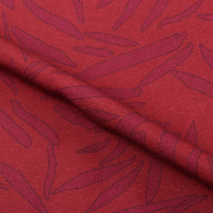 Brown And Maroon Abstract Pattern Screen Print Crepe Fabric