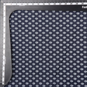 Navy Blue And White Seamless Pattern Screen Print Denim Fabric