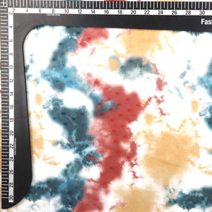 Multi Color Tie & Dye Pattern Digital Print Georgette Dobby Fabric