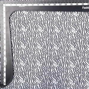 Black And White Animal Pattern Digital Print Georgette Fabric