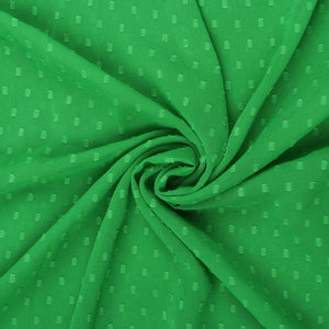 Light Green Plain Booti Dyed Georgette Dobby Fabric