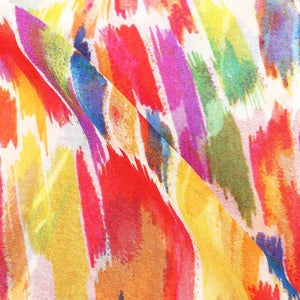 Multi Color Holi Pattern Digital Print Georgette Fabric