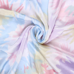 Multi Color Abstract Pattern Digital Print Japan Satin Fabric