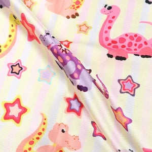 Multicolor Kids Pattern Digital Print Japan Satin Fabric