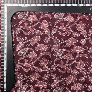 Brown And Hippie Pink  Gamthi Pattern Digital Print Fabric