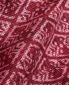 Burgundy And Pink Geometric Pattern Digital Print Kota Doria Saree With Blouse