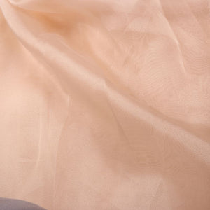 Peach Plain Dyed Tissue Organza Fabric