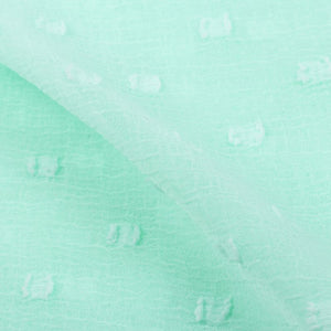 Light Aquamarine Plain Booti Dyed Marble Dobby Fabric