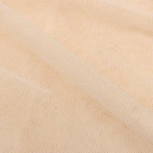 Peach Plain Dyed Net Fabric