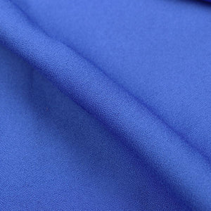 Royal Blue Plain Dyed Moss Crepe Fabric