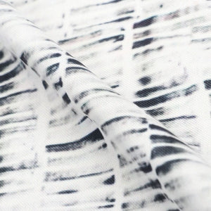 White And Black Abstract Pattern Digital Print Rayon Fabric