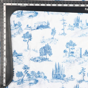 Toile Chinoise Wallpaper in Blue by Colefax and Fowler