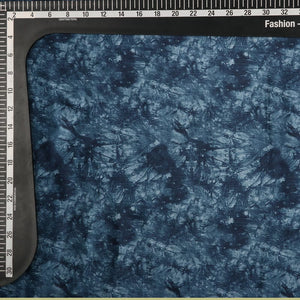 Black And Grey Tie & Dye Pattern Digital Print Silk Crepe Fabric