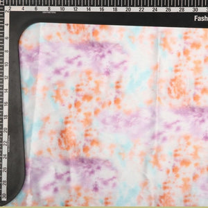 Multi Color Tie & Dye Pattern Digital Print Silk Crepe Fabric