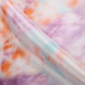 Multi Color Tie & Dye Pattern Digital Print Silk Crepe Fabric