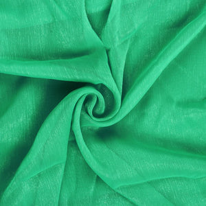 Green Plain Dyed Shimmer Chiffon Fabric