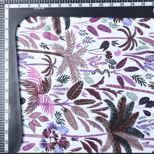 Brown And Pink Floral Pattern Digital Print Silk Satin Fabric