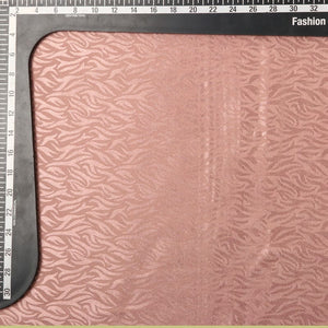 Light Brown Abstract Pattern Dyed Jacquard Satin Fabric