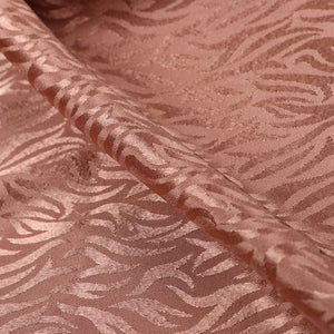 Light Brown Abstract Pattern Dyed Jacquard Satin Fabric