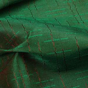 Green Plain Dyed Dobby Silk Fabric