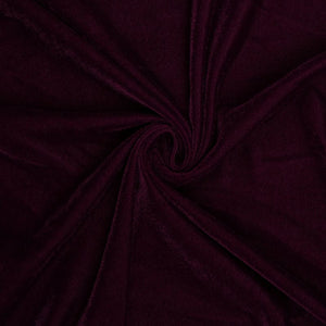 Premium Dark Wine Plain Dyed Velvet Fabric