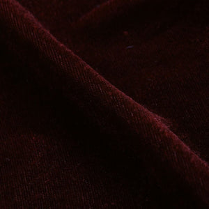 Dark Maroon Plain Dyed Velvet Fabric